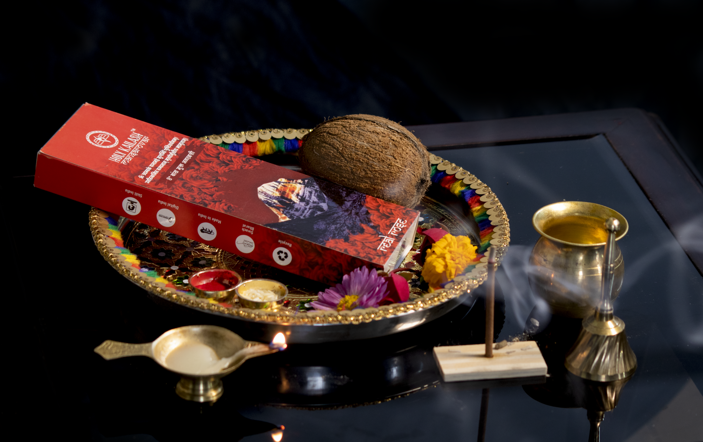 Holy Kailash Mansarovar, incense stick, agarbatti, dhoop batti , with stand, fragrance , Holder Included, Burns upto 120 minutes